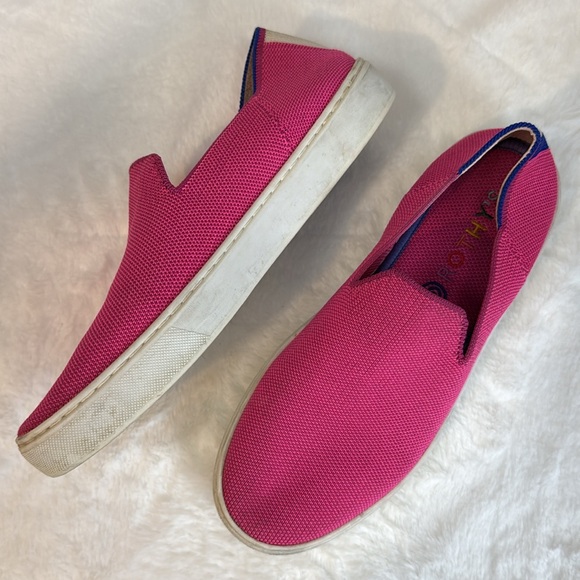 Rothy’s Bubblegum Hot Pink Sneaker Size 8 - Picture 5 of 9